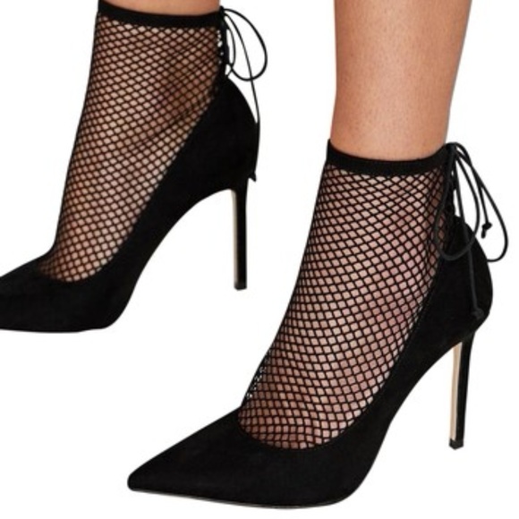 Black Fishnet Heels - Picture 3 of 8